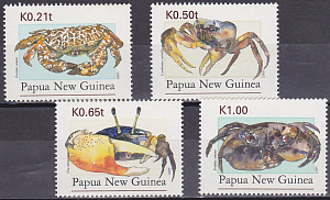 Папуа Новая Гвинея, 1995, Крабы, 4 марки